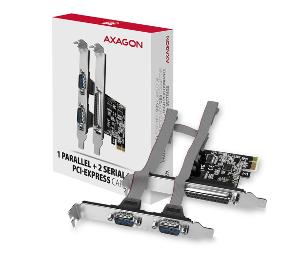 AXAGON Kontroler 1x port równoległy LPT + 2x port szeregowy RS232 - 1212031 - zdjęcie 2